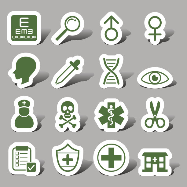 网站和互联网图标-医学收藏图片下载