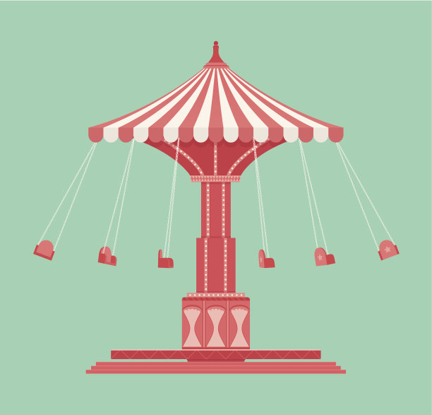 古董摇摆旋转木马图片下载