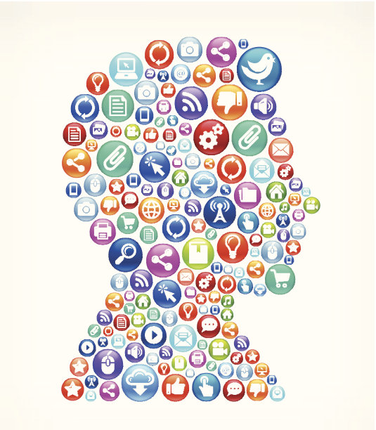 man Head社交网络和互联网版税免费矢量艺术图片下载