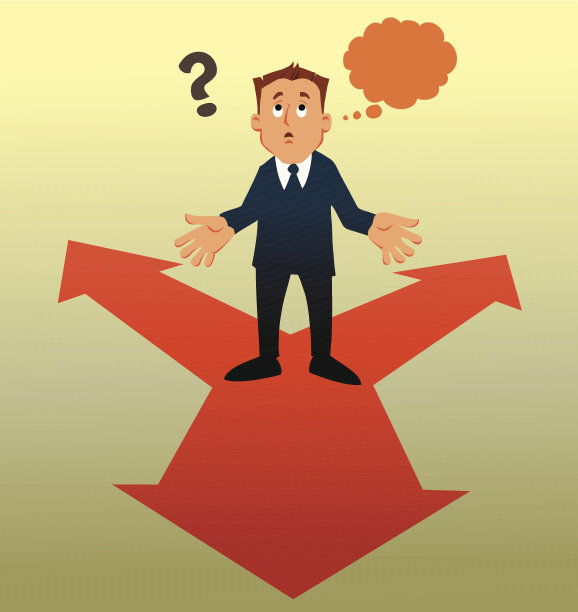 十字路口的卡通人图片下载