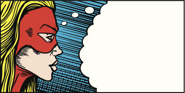 女性超级英雄的思想泡泡图片下载