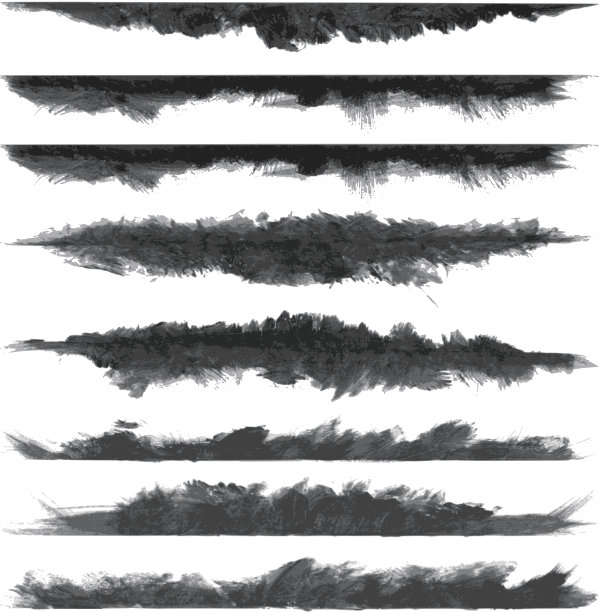 矢量垃圾笔刷描横幅图片下载