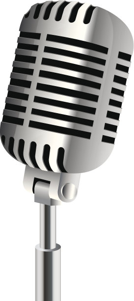 麦克风隔离在白色上图片下载