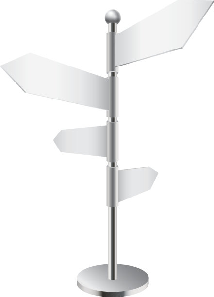 空白的路标图片下载