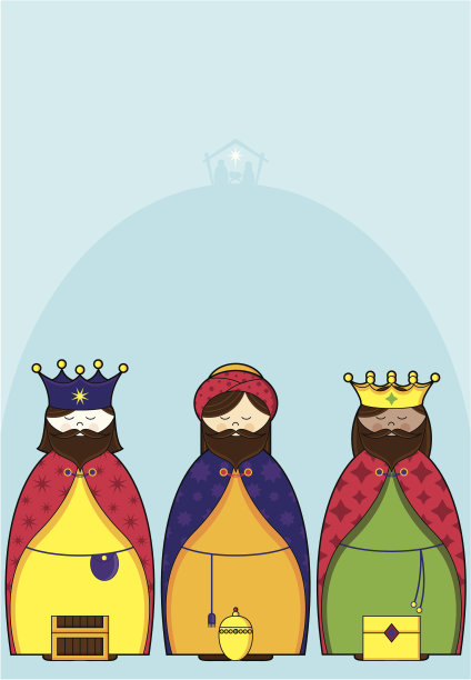 三个带礼物的智者图片下载