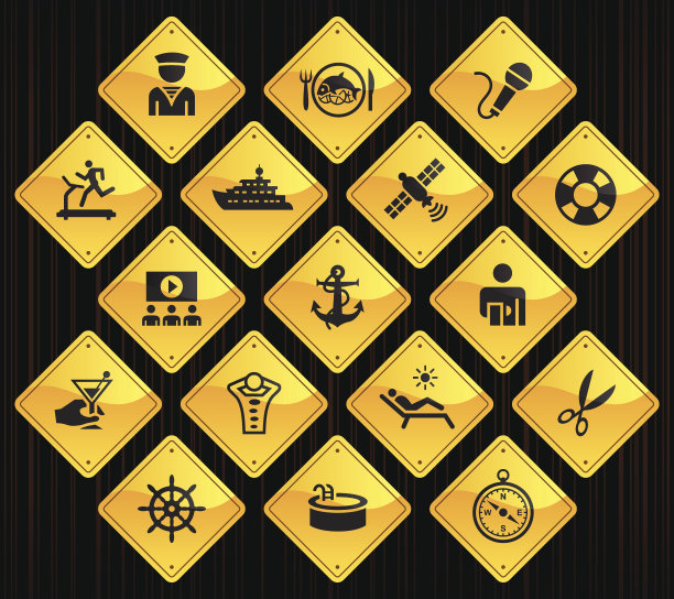 黄色路标-邮轮图片下载