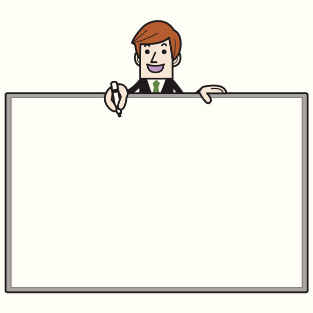 商人与白板图片下载