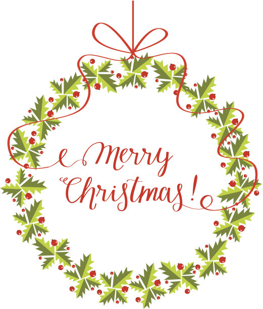 刻有字母的圣诞花环图片下载