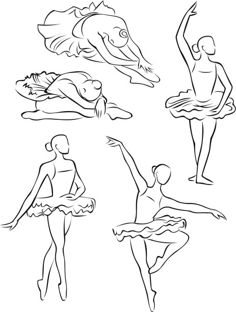 芭蕾舞者2的素描图片下载