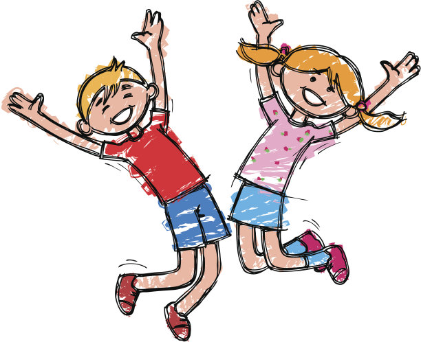 快乐的男孩和女孩图片下载