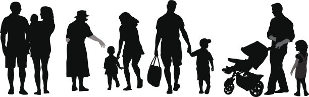 扩展族向量剪影图片下载