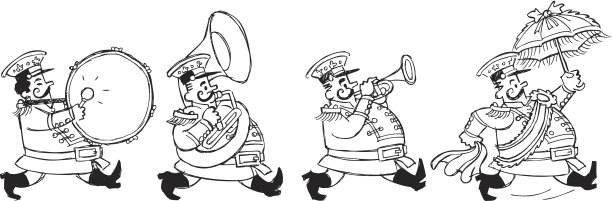 第二线乐队素描图片下载