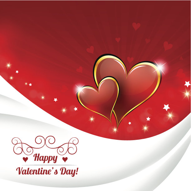 闪亮的红心背景图片下载