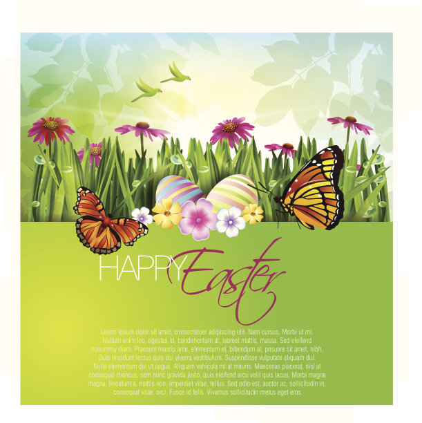 漂亮的复活节背景图片下载