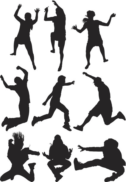 多幅人们跳跃的画面图片下载