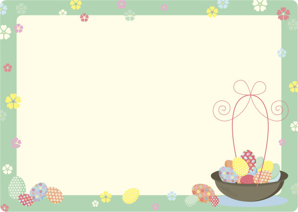 复活节找蛋篮邀请图片下载