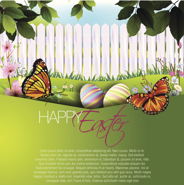 漂亮的复活节背景图片下载