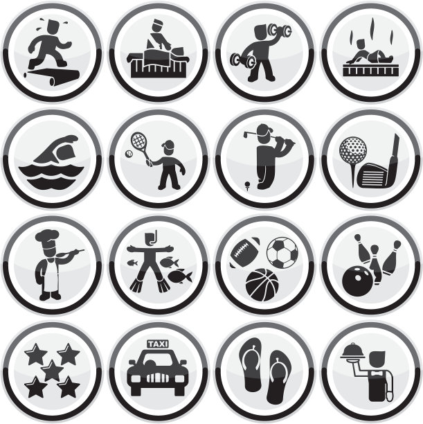 高尔夫度假村和水疗图标图片下载