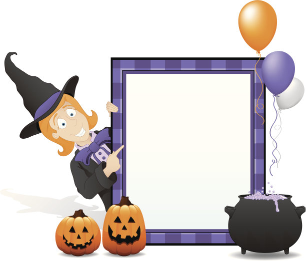 女巫的万圣节标志图片下载