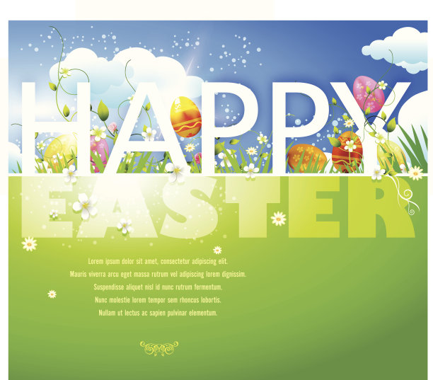 复活节快乐背景图片下载