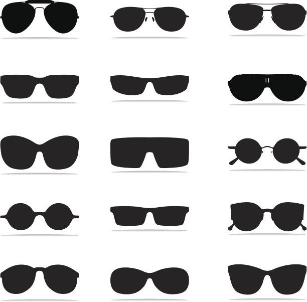 太阳镜图标轮廓图片下载