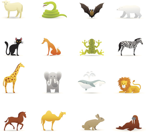 彩色图标-动物图片下载