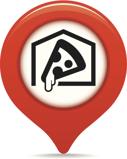 披萨店地图指针图片下载