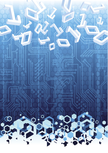 一个高科技蓝白抽象背景图片下载