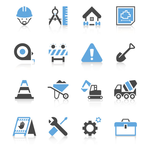 建筑工地图标集|简洁系列图片下载