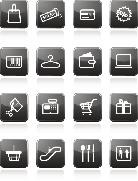 购物中心图标集图片下载