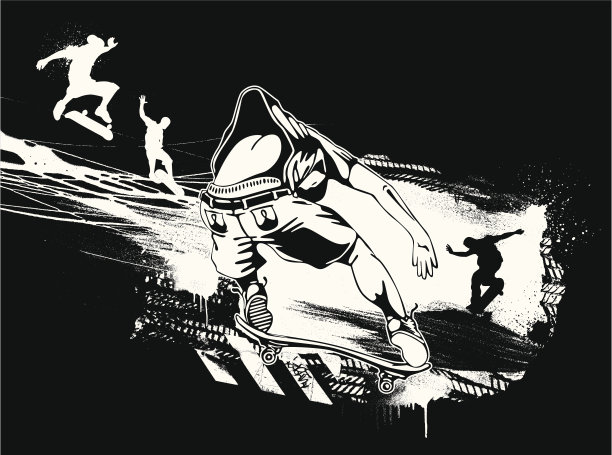 溜冰者枯燥乏味的设计图片下载