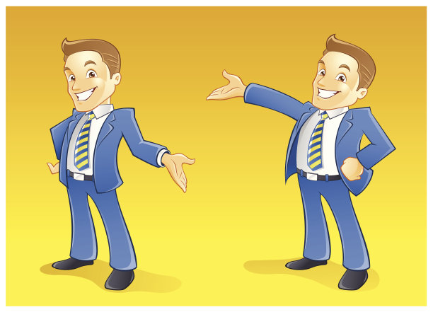 推销员或商人演示手势图片下载