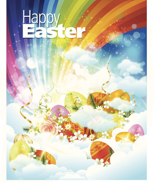 复活节快乐背景图片下载