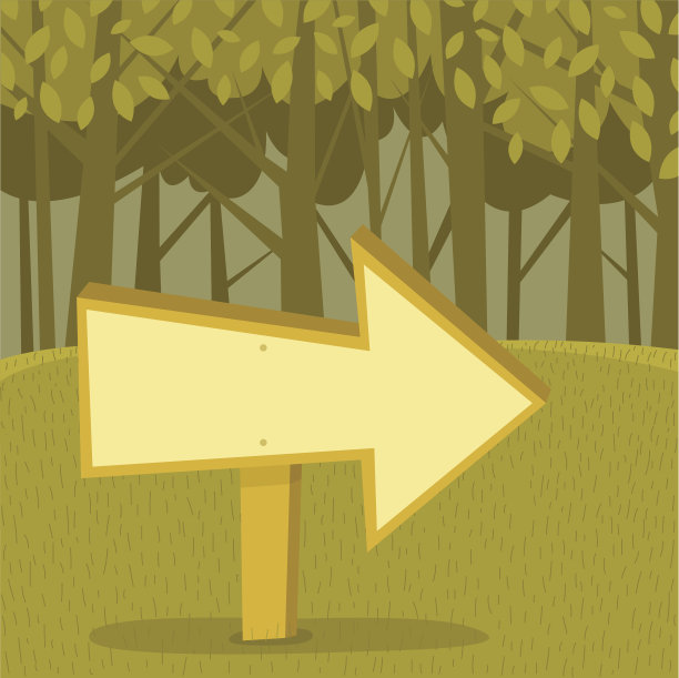 森林中的路标图片下载