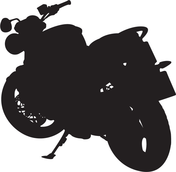 摩托车在轮廓图片下载