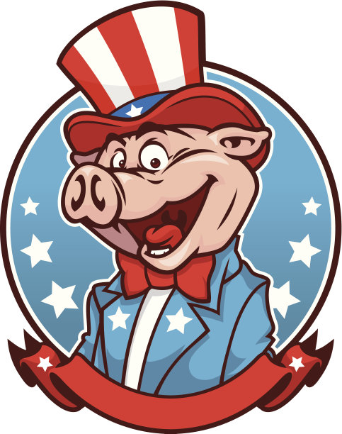 山姆大叔烤肉猪图片下载