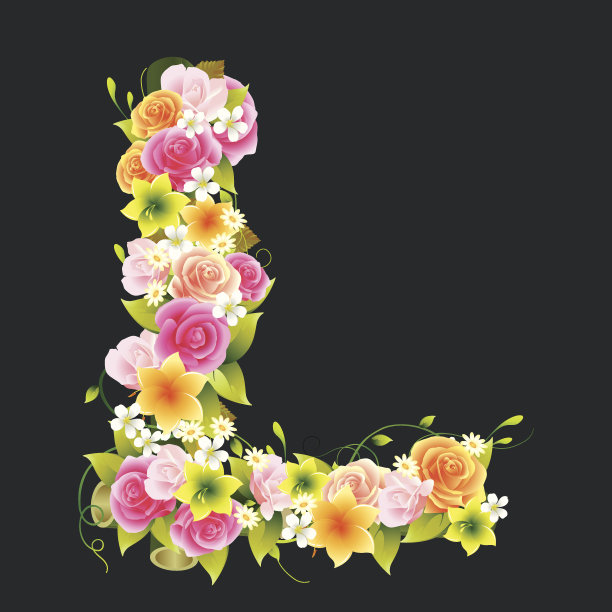 在竹子上大写字母L图片下载