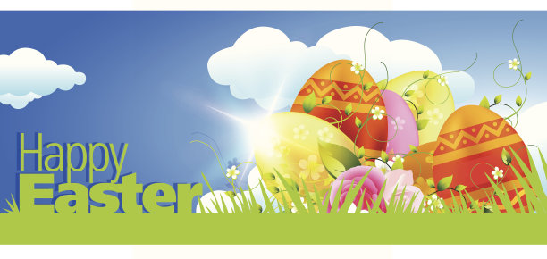 明亮的复活节横幅图片下载