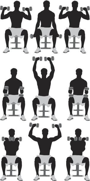 多幅男性运动的剪影图片下载