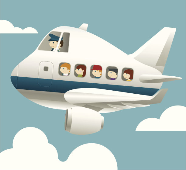 有飞行员和乘客的飞机图片下载