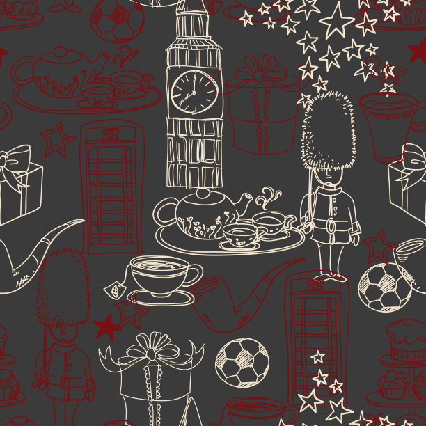 无缝背景-英格兰的象征图片下载