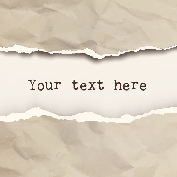 米色和白色撕纸模板的垂直标志图片下载