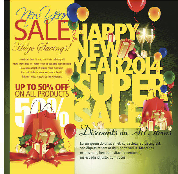 新年促销背景图片下载