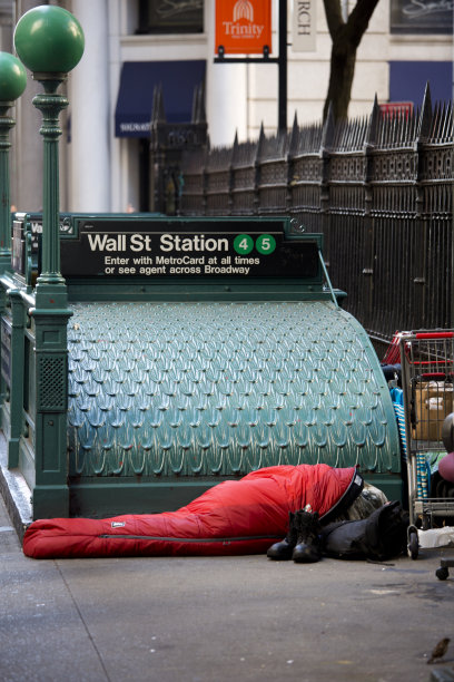 华尔街地铁站，纽约市曼哈顿下城图片下载