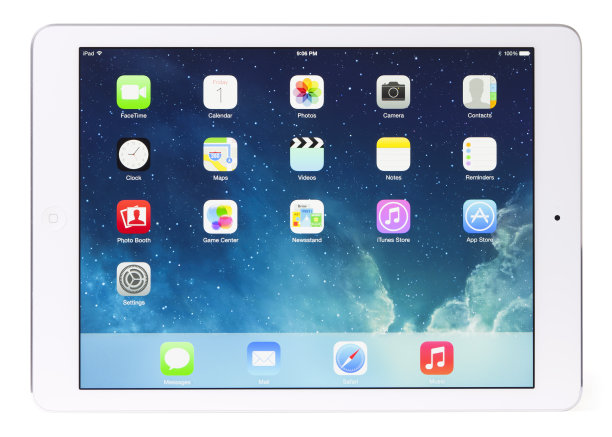 Apple iPad Air Silver White Gen 5，带有剪切路径图片下载