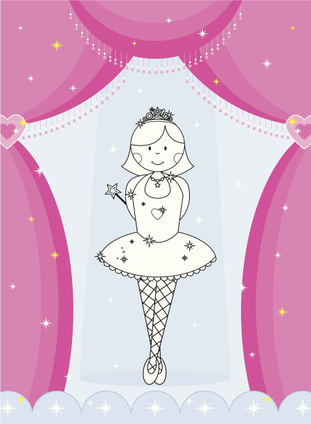 角色芭蕾舞女演员在聚光灯下跳舞图片下载