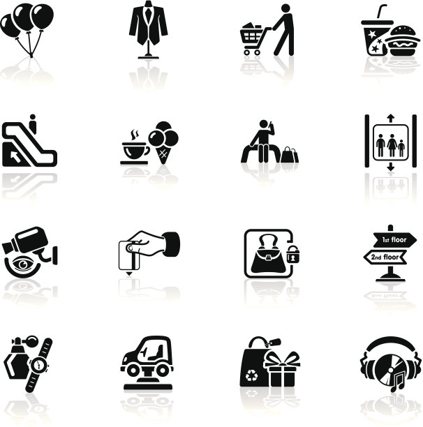 深黑色系列|购物中心图标图片下载