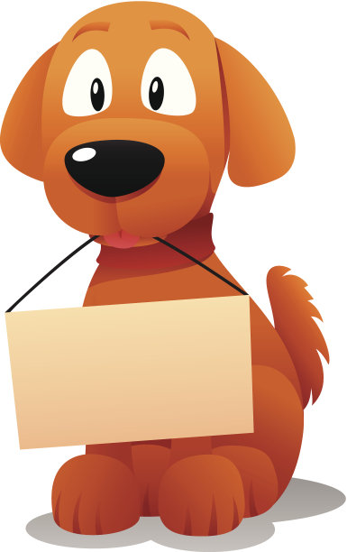 狗和横幅图片下载