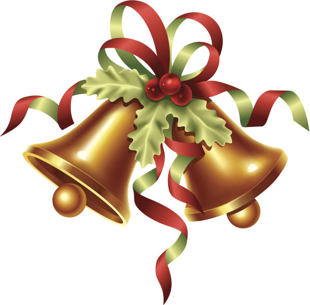 金色圣诞钟声图片下载