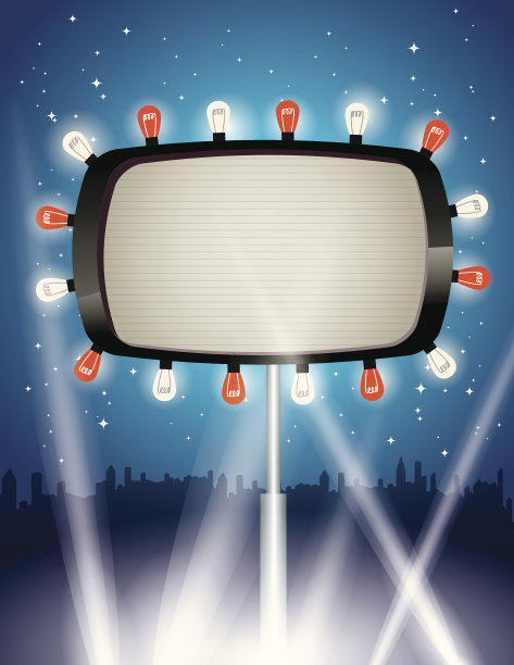 聚光灯下的霓虹灯图片下载